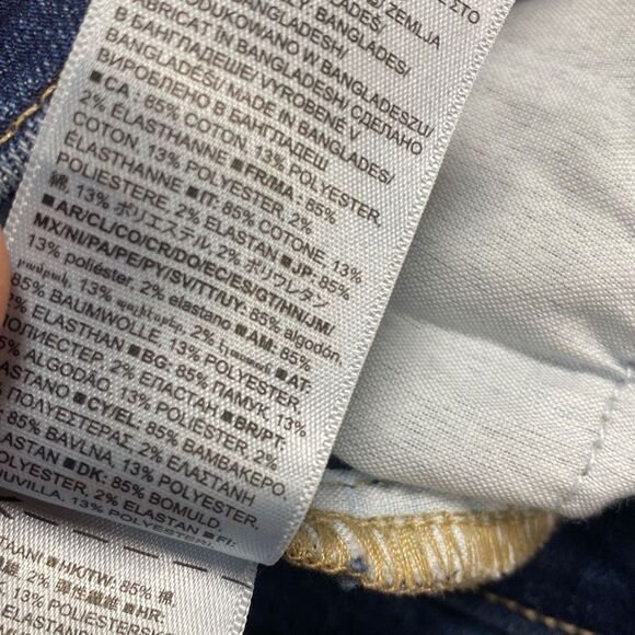 Gap Classic Straight Dark Wash Frayed Hem Denim Jeans Size 10 - Picture 6 of 6